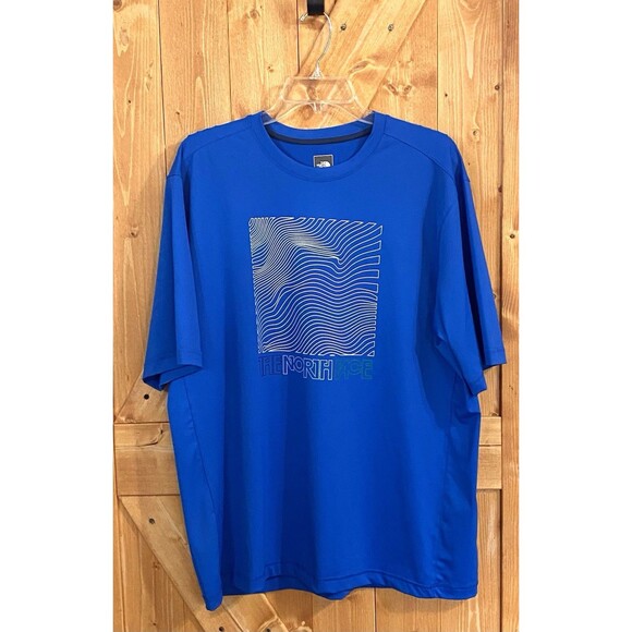 NWT The North Face Short Sleeve T-Shirt UPF 50 Blue Nautical Ocean Men's Size XL - Picture 1 of 9